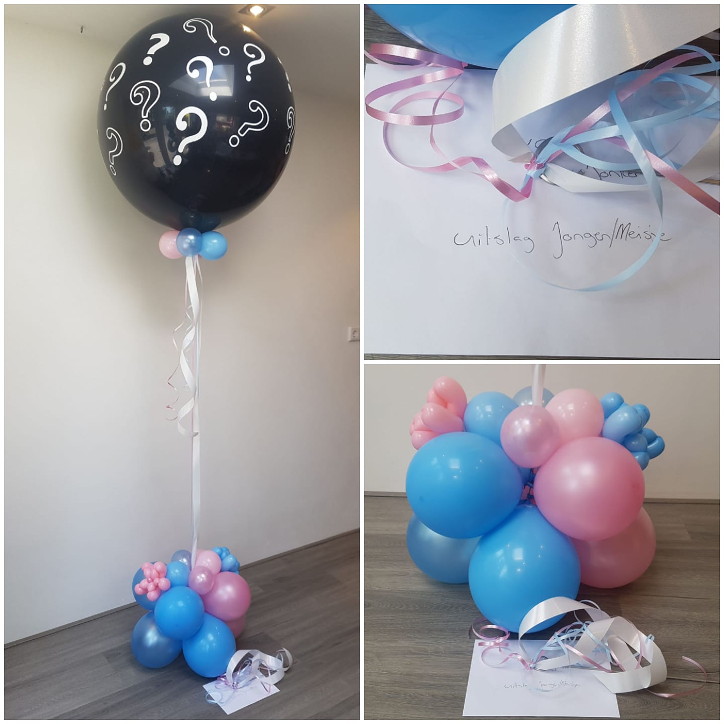 Ballon van de Blije boodschap jongen meisje gender reveal party geslacht bekend maken - Gender Reveal Party ballondecoraties