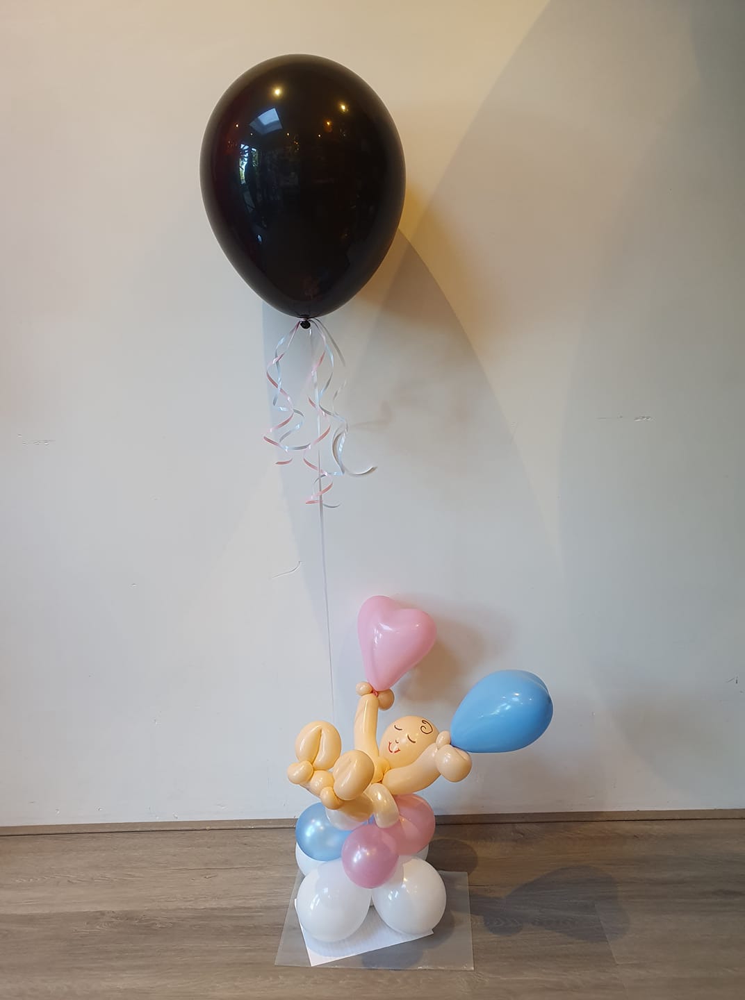kleien ballon geslacht bekend maken gender reveal ballon meisje jongen baby tafel ballondecoratie - Gender Reveal Party ballondecoraties